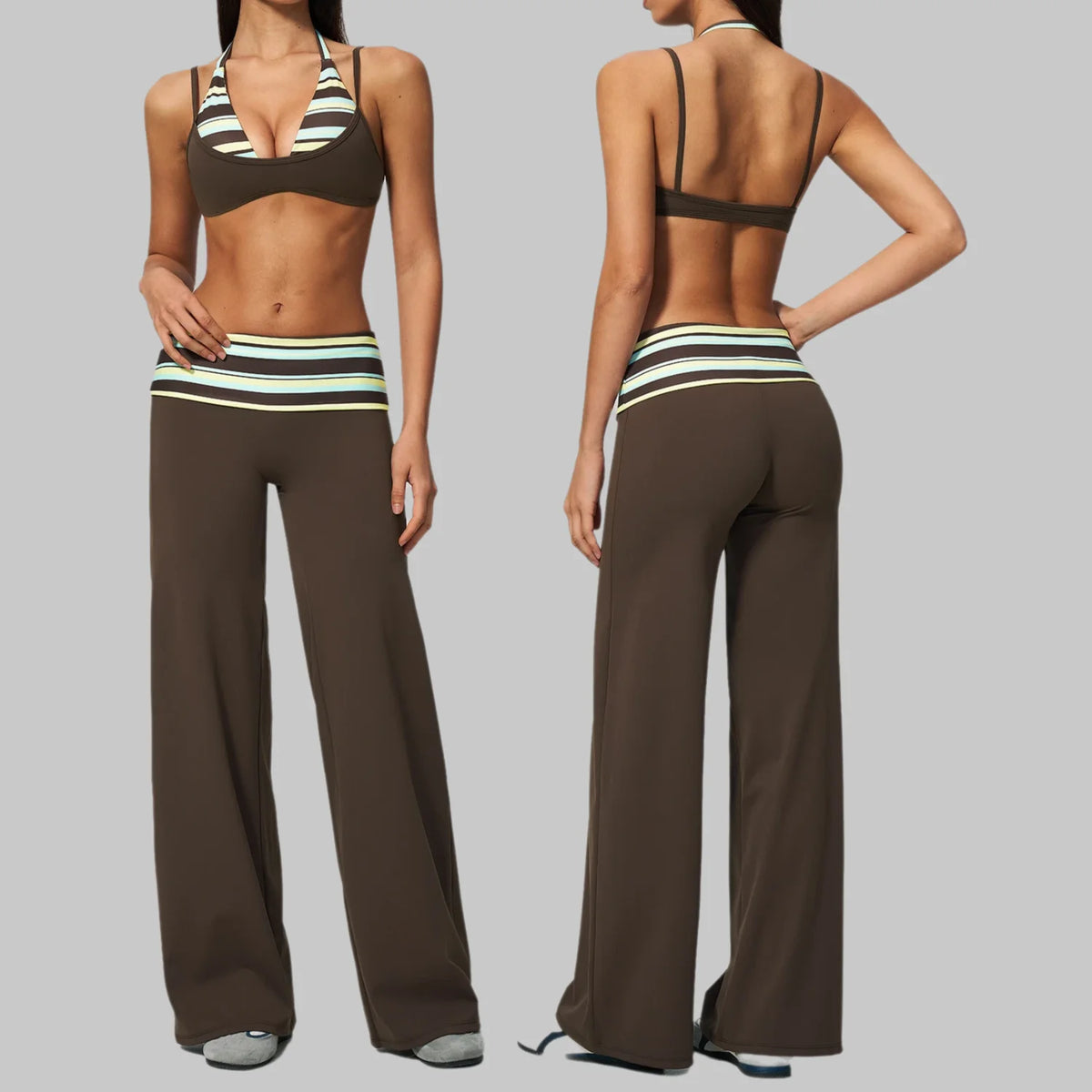 ATH Sculpt & Layer Foldover 2-Piece Yoga Set