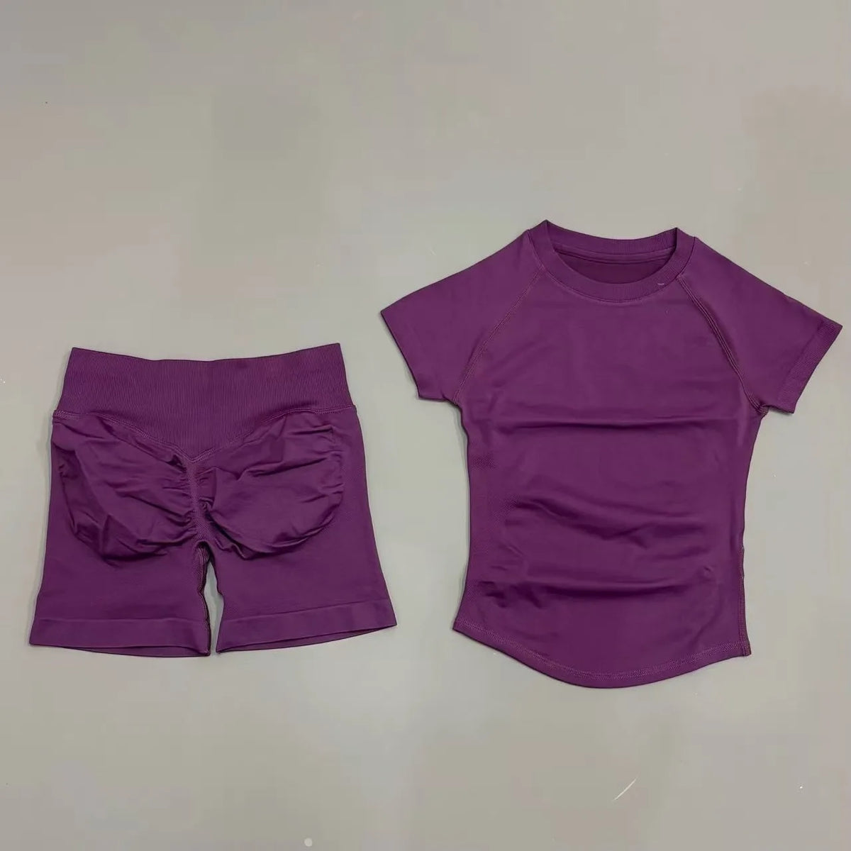 ATH Seamless Short Sleeve & Shorts Gym Set