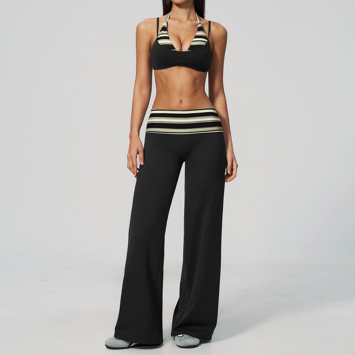 ATH Sculpt & Layer Foldover 2-Piece Yoga Set