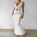ATH Elegant Twist Vest & Maxi Skirt 2-Piece Set