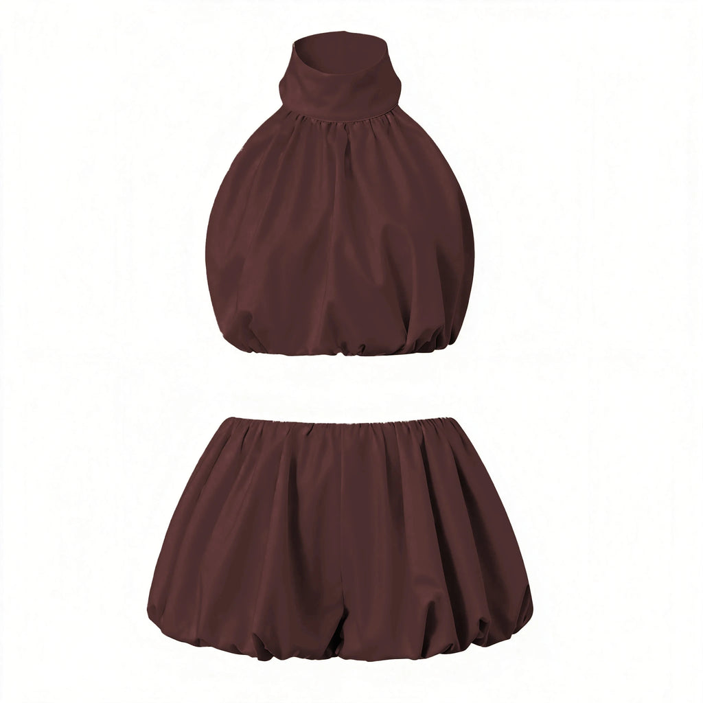 ATH Halter Crop & Bubble Skirt Set