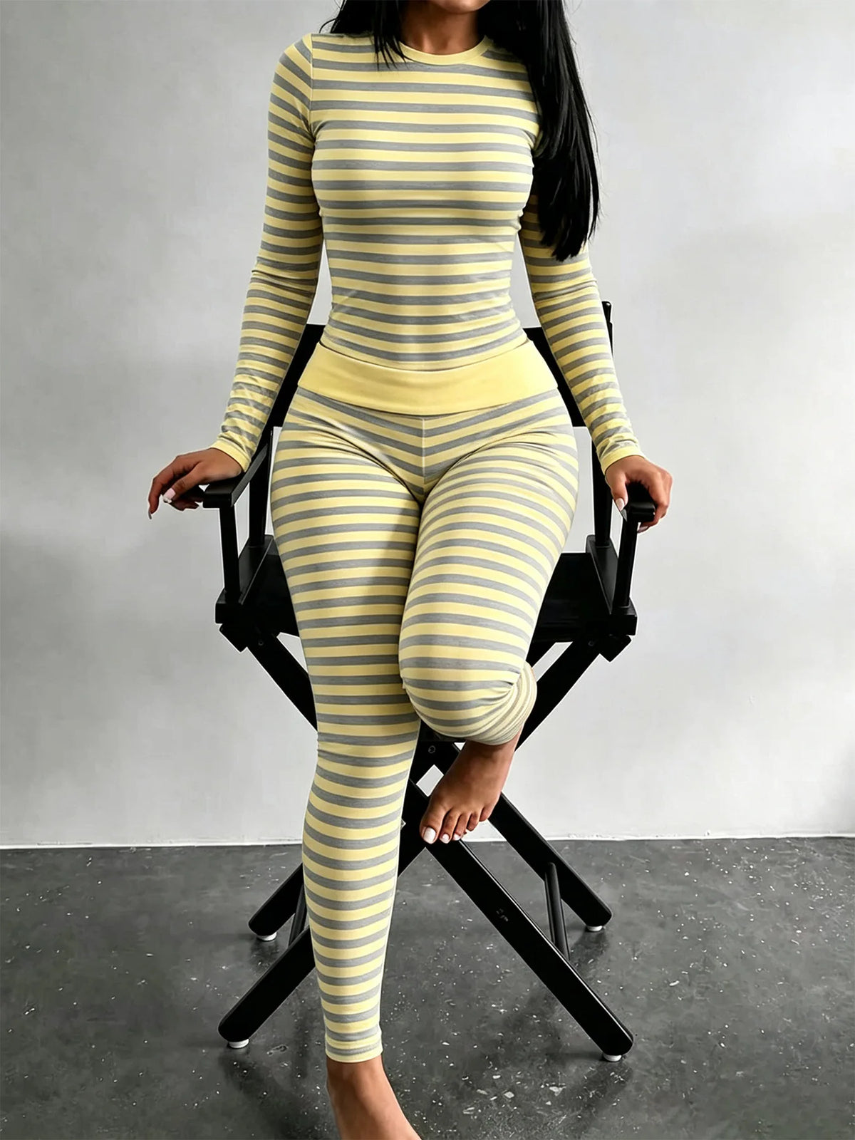 ATH Striped Top & Leggings Lounge Set