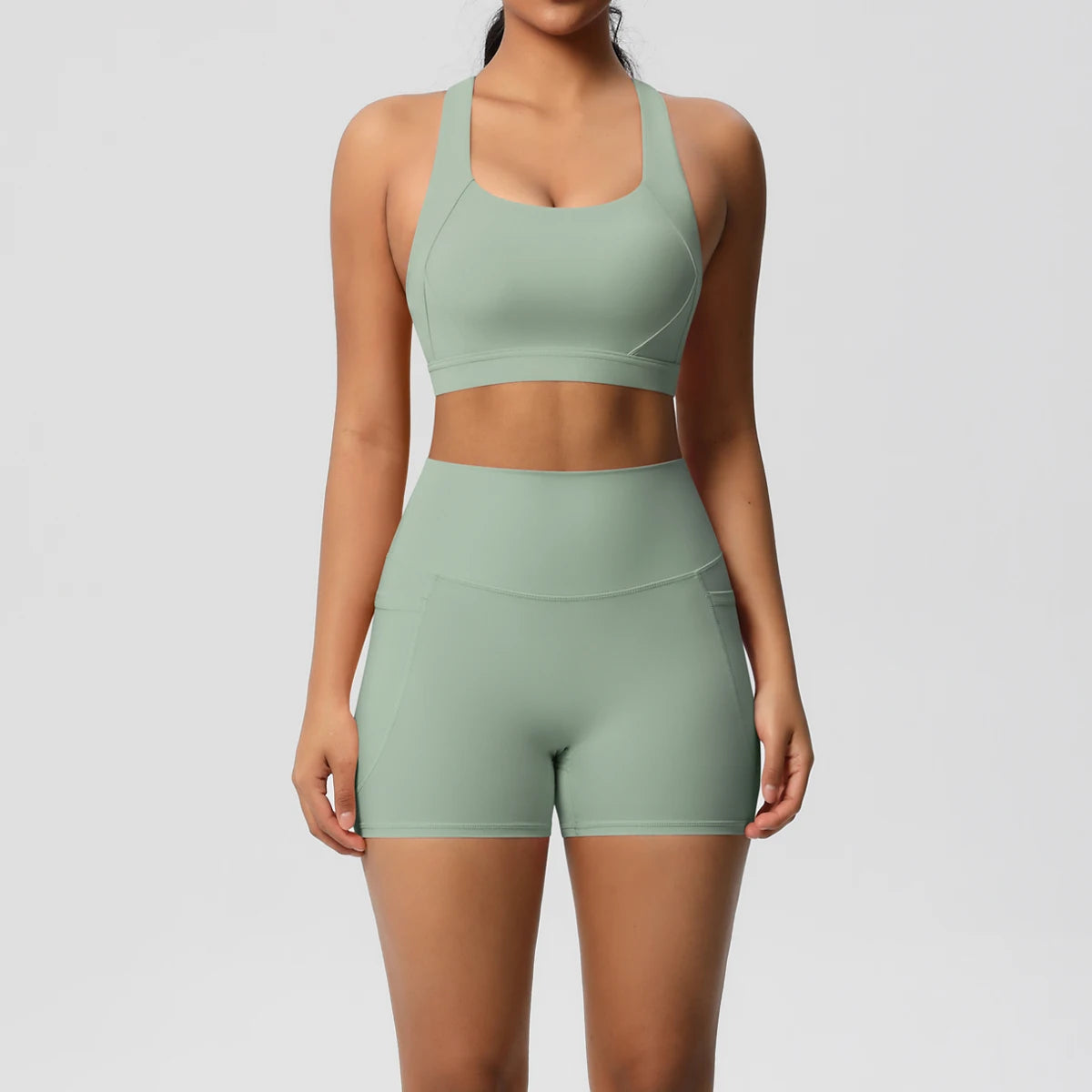 ATH Crossover Bra & Pocketed Legging Set